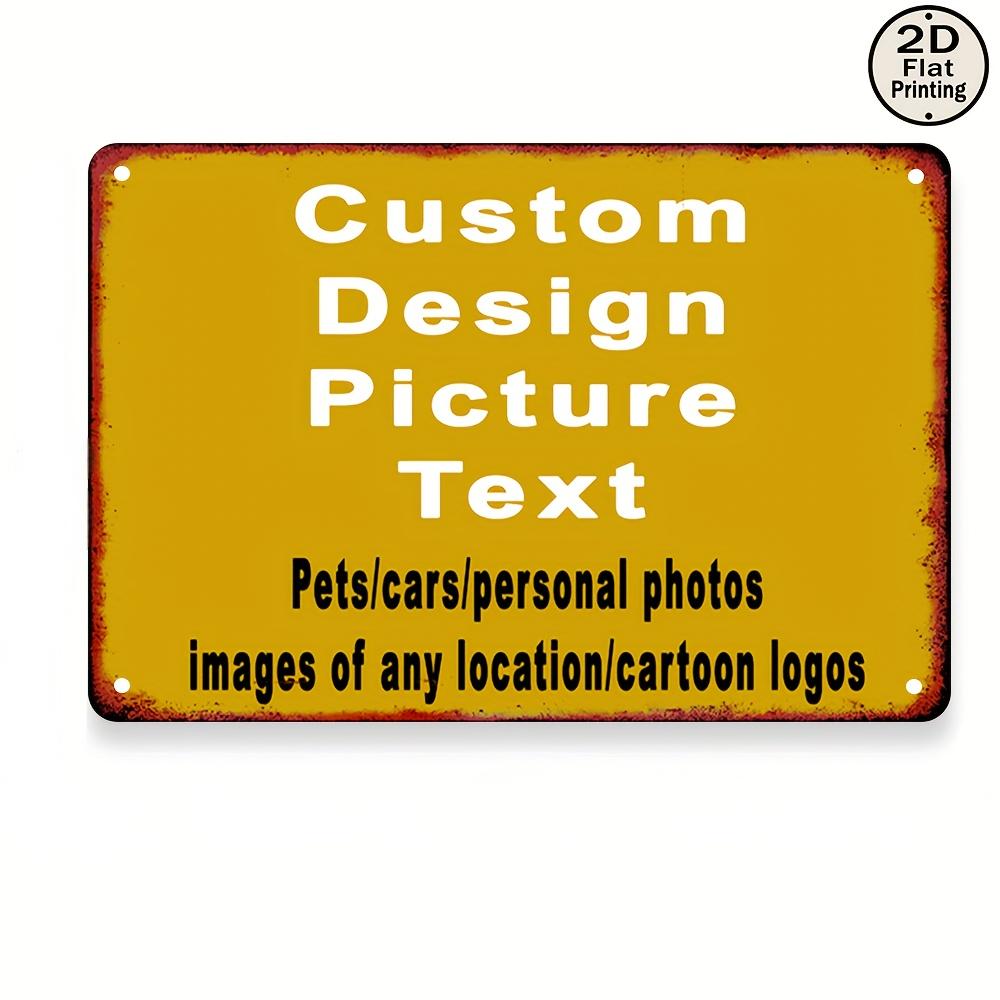 Home Bar Signs - 1 Stück Personalisiertes Foto-Text 2D Eisenblech-Gemälde