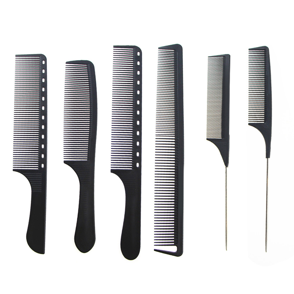 Home Barber - 6-teiliges Haarkamm-Set, Anti-Nass-Trocken-Haarkämme aus ABS-Material, leicht,