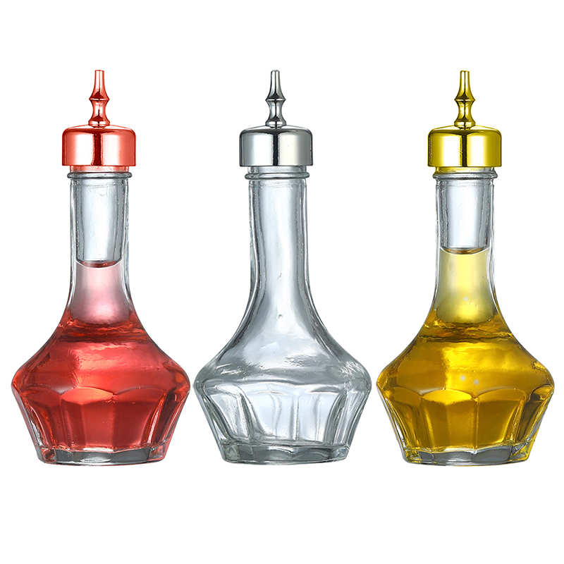 Bitters Bottle Set - Bitters Bottle Glas-Armaturenbrett-Flasche mit Dasher-Top, professionelles