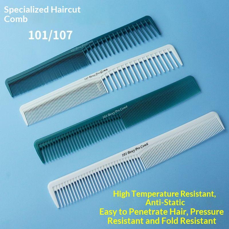 Home Barber - Feinzahniger Antistatik-Friseurkamm mit Flachkopf, Professionelle Qualität