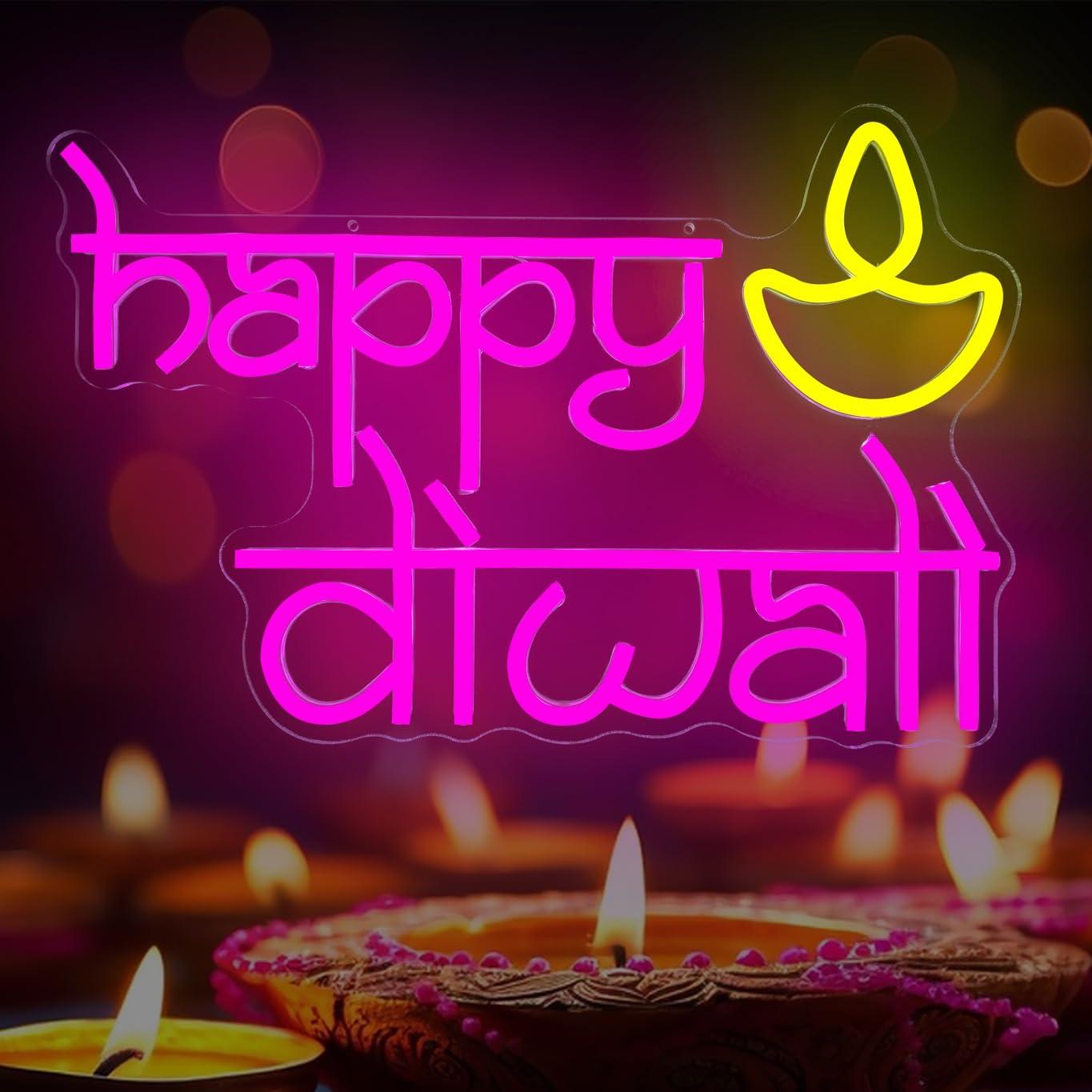 Fröhliches Diwali Neonschild U – Home Bar Signs Bewertung und Preis