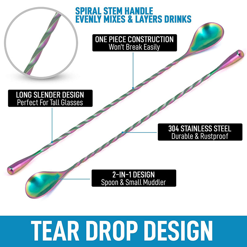 30cm/40cm/50cm Teardrop Cockta – Bar Spoon Twisted Bewertung und Preis