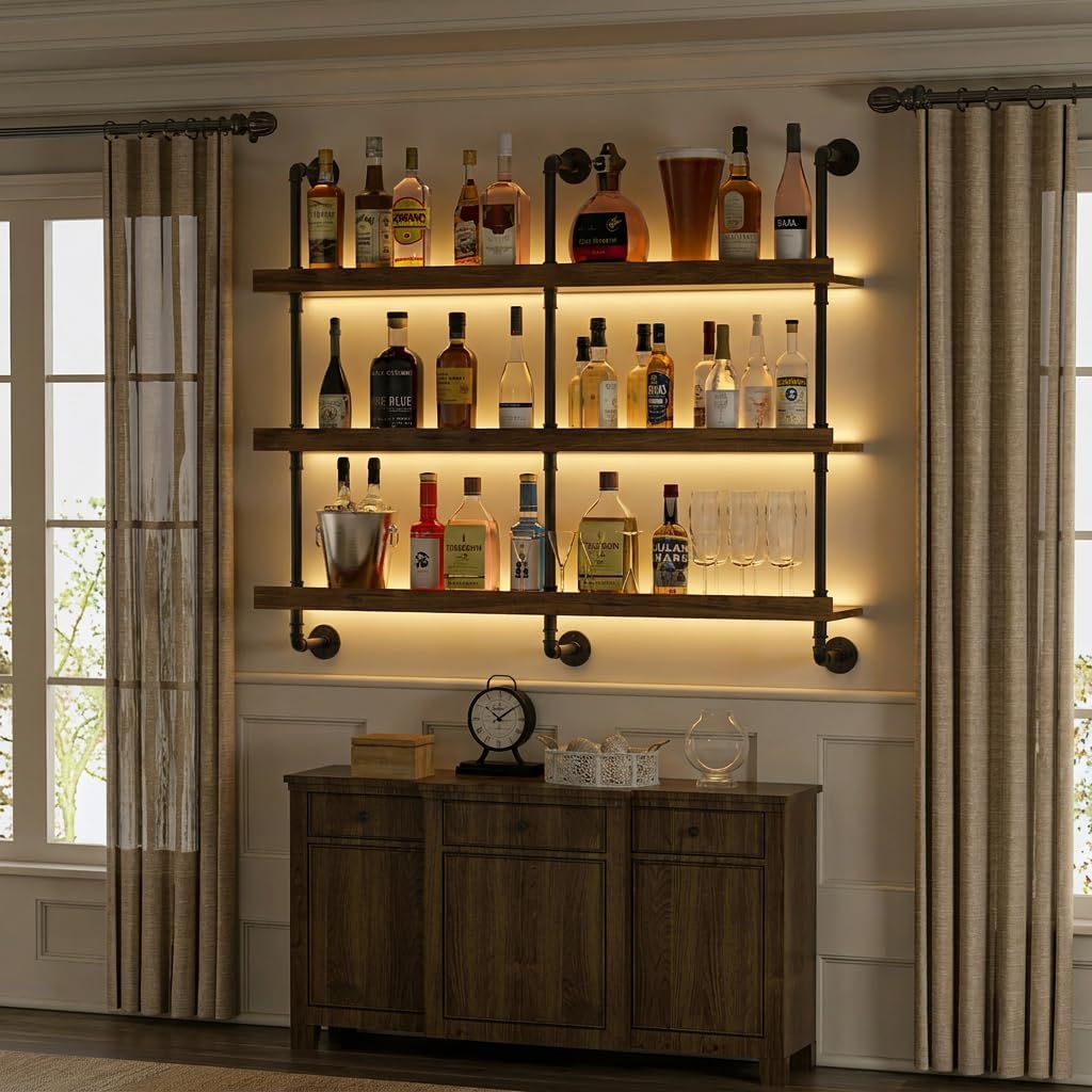Wandmontiertes Weinregal mit L – Home Bar Stand Bewertung und Preis