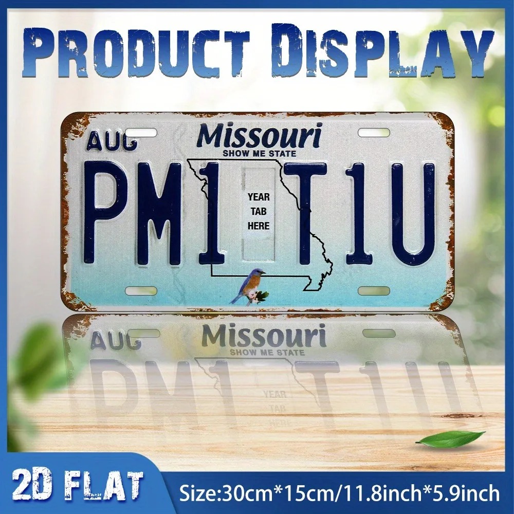 2D Flaches Retro Missouri Blue – Home Bar Signs Bewertung und Preis