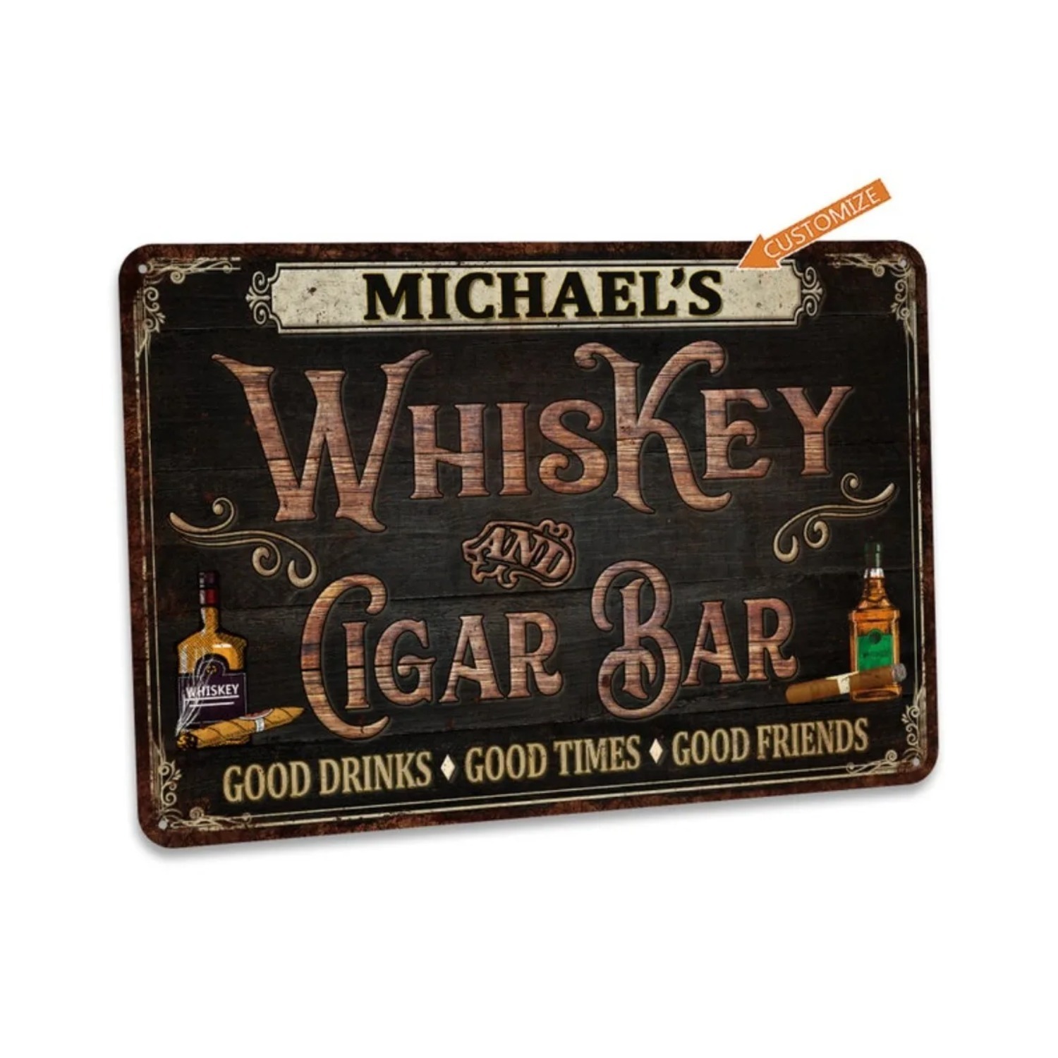Personalisiertes Vintage Whisk – Home Bar Signs Bewertung und Preis