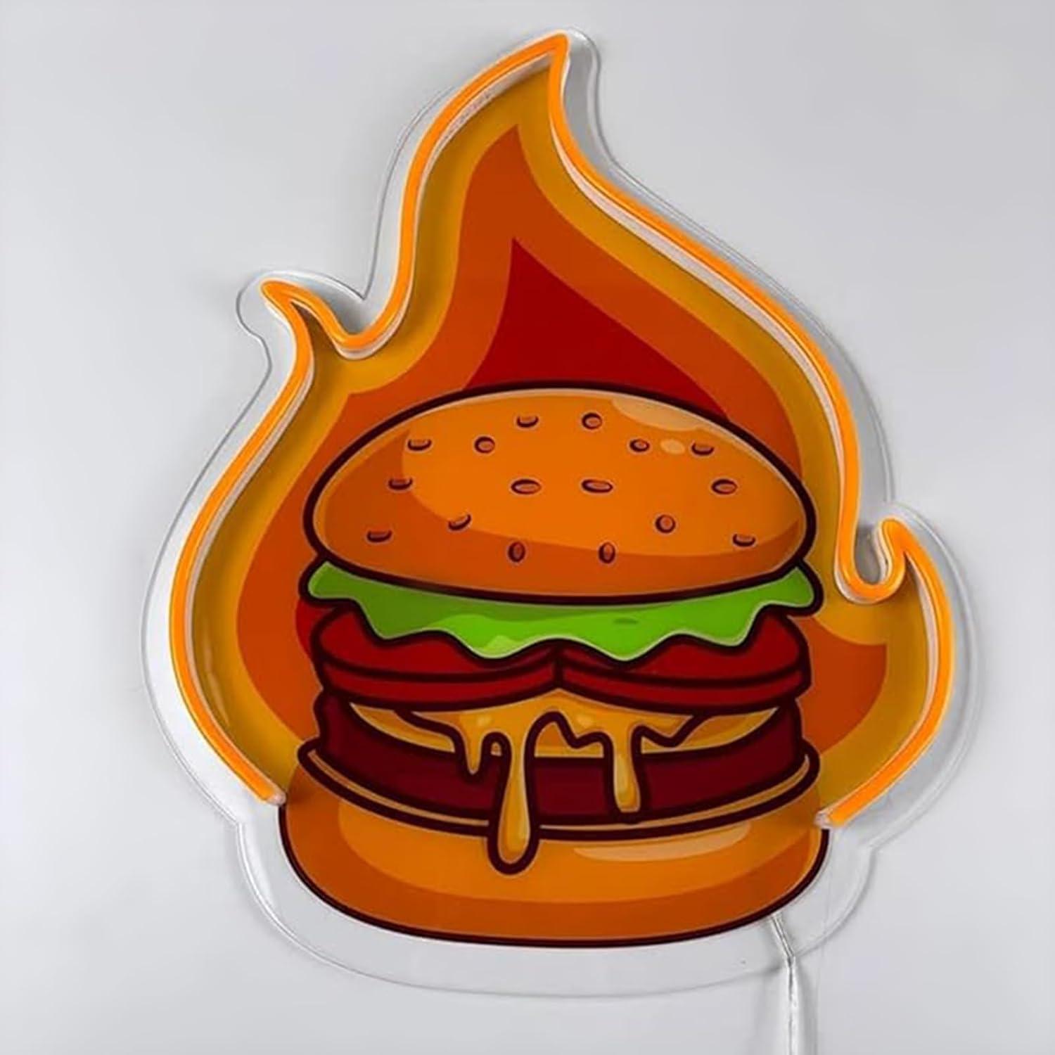Burger Neonschild LED Hamburge – Home Bar Signs Bewertung und Preis